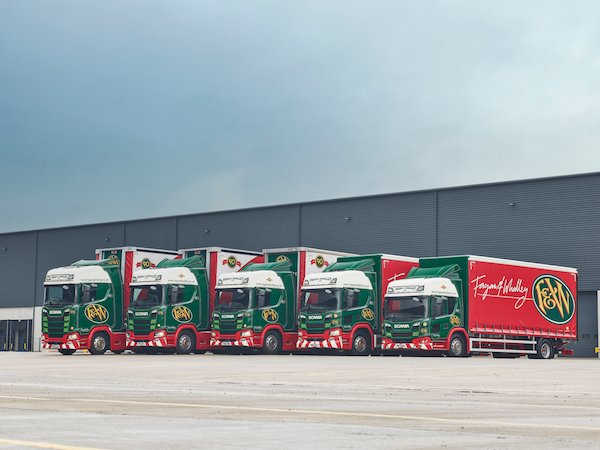 Lancashire logistics company, Fagan & Whalley, first fleet in UK with every model of Scania HGV