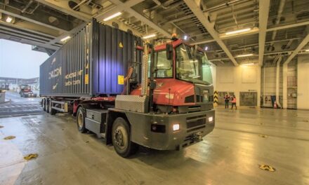 Brittany Ferries transports its first CMA-CGM container from France to UK