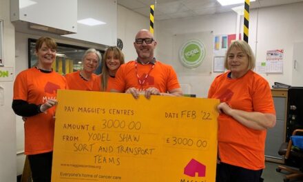 Yodel colleagues donate over £3,000 to Maggie’s Cancer Centre in Oldham