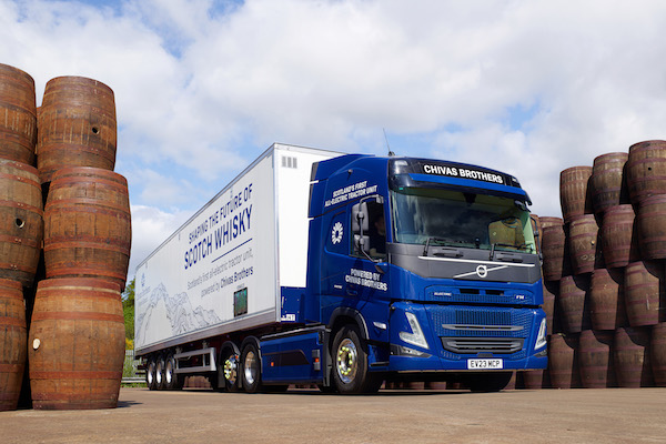 CHIVAS BROTHERS AND VOLVO TRUCKS UNVEIL SCOTLAND’S FIRST ALL- ELECTRIC TRACTOR UNIT TO TRANSPORT COUNTRY’S BIGGEST EXPORT