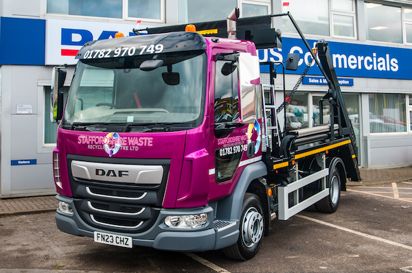 Brand New DAF LF Skip Loader for Staffordshire Waste