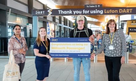 Luton DART rewards its one millionth passenger