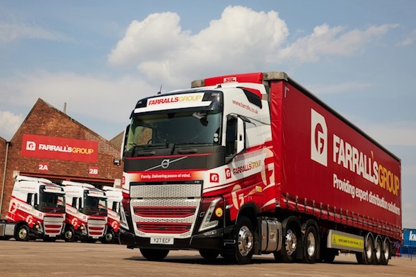 FARRALL’S GROUP WELCOMES 10 NEW HIGH-SPEC VOLVO FH TRUCKS IN FLEET EXPANSION