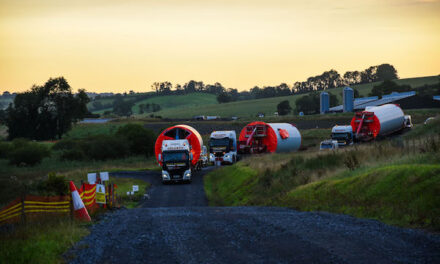 COLLETT TRANSPORT SUCCESSFULLY DELIVERS WIND TURBINE COMPONENTS FOR DRUMLINS PARK WIND FARM PROJECT IN IRELAND