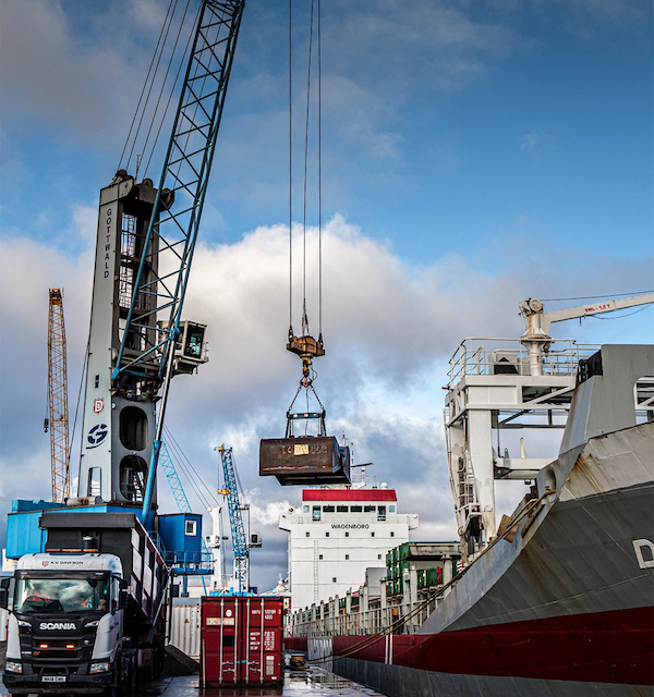 Port welcomes first international shipment of renewable energy cargo