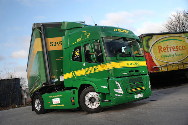 SPARKS TRANSPORT POWERS FORWARD WITH NEW VOLVO FM ELECTRIC