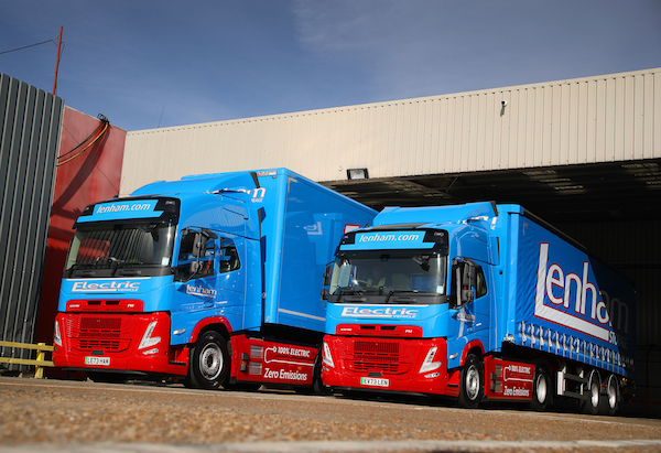 TWO NEW VOLVO FM ELECTRICS HIT THE GROUND RUNNING AT LENHAM STORAGE