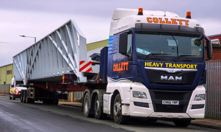 Collett Transport Delivers Tan House Footbridge with Seamless Delivery of Bridge Sections