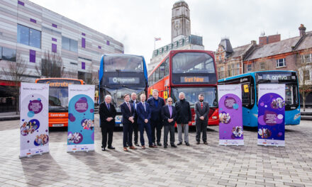 Luton bus operators and officials gather to promote the value of bus travel in the town