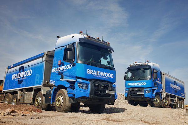 First Renault Trucks tippers for Roy Braidwood & Sons Transport