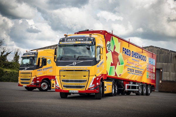 TWO NEW VOLVO FH ELECTRICS HELP DRIVE DOWN FRED SHERWOOD TRANSPORT’S CARBON FOOTPRINT