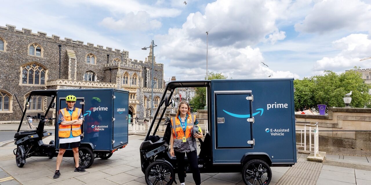 Amazon Launches First Electric Cargo Bike Deliveries to Customers in Norwich